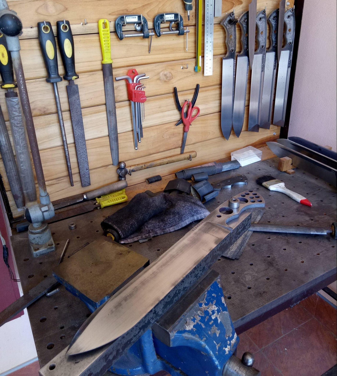 BIG CAMP Competition Chopper Hand Forged Knives - Blacksmith Handmade Axes, Siam Blades Old Block Blades