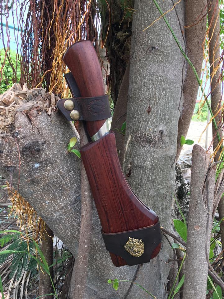 Engraved Thai Rounded Spine blade Hand Forged Knives - Blacksmith Handmade Axes, Siam Blades Old Block Blades