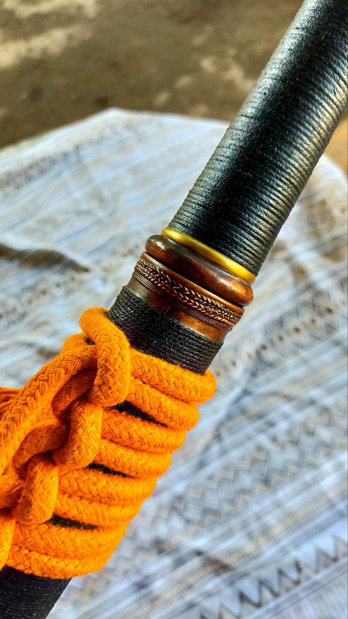 Clay Hardened Thai Dhab Rope Wrap