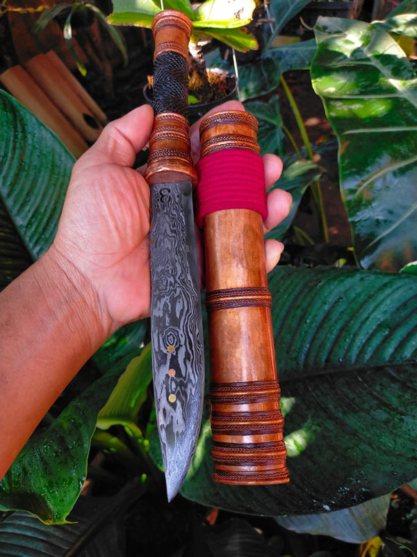 Damascus Thai Krabi Krabong Knife