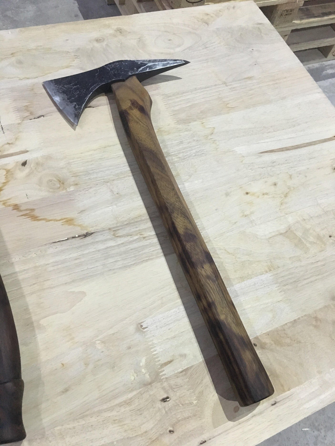 "Harm's Way" Spike Axe Hand Forged Knives - Blacksmith Handmade Axes, Siam Blades Old Block Blades