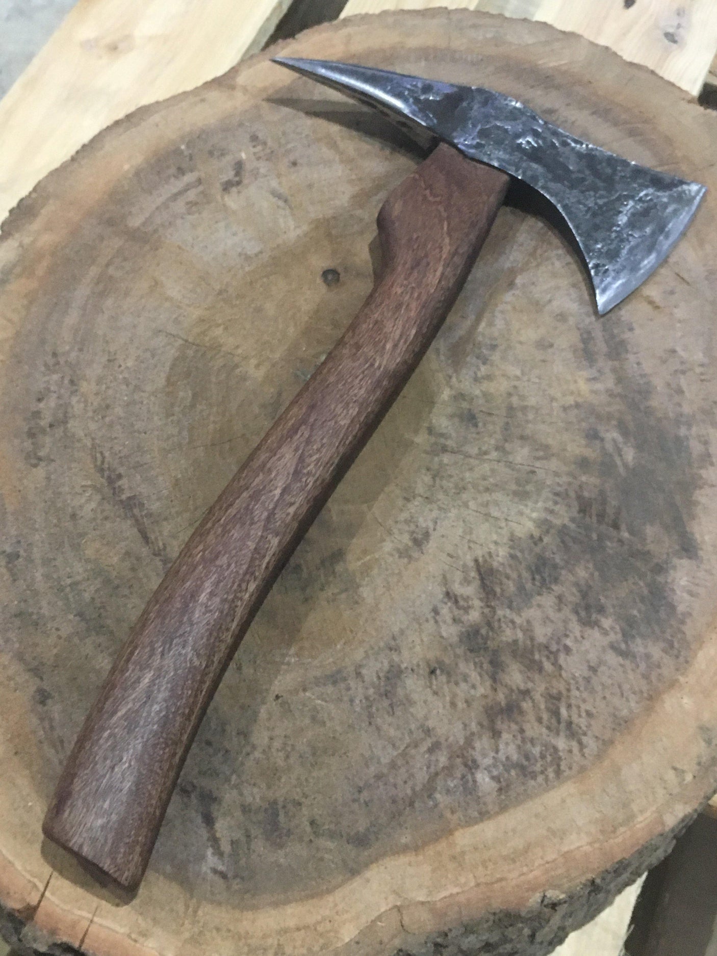 "Harm's Way" Spike Axe Hand Forged Knives - Blacksmith Handmade Axes, Siam Blades Old Block Blades