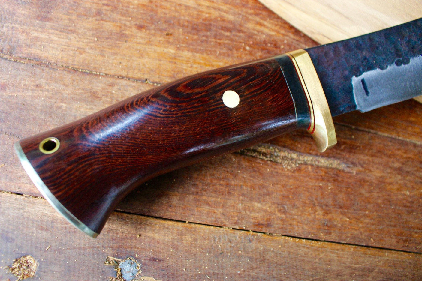 Competition Chopper Knife - Mastersmith Ajarn Kor Neeow Hand Forged Knives - Blacksmith Handmade Axes, Siam Blades Old Block Blades