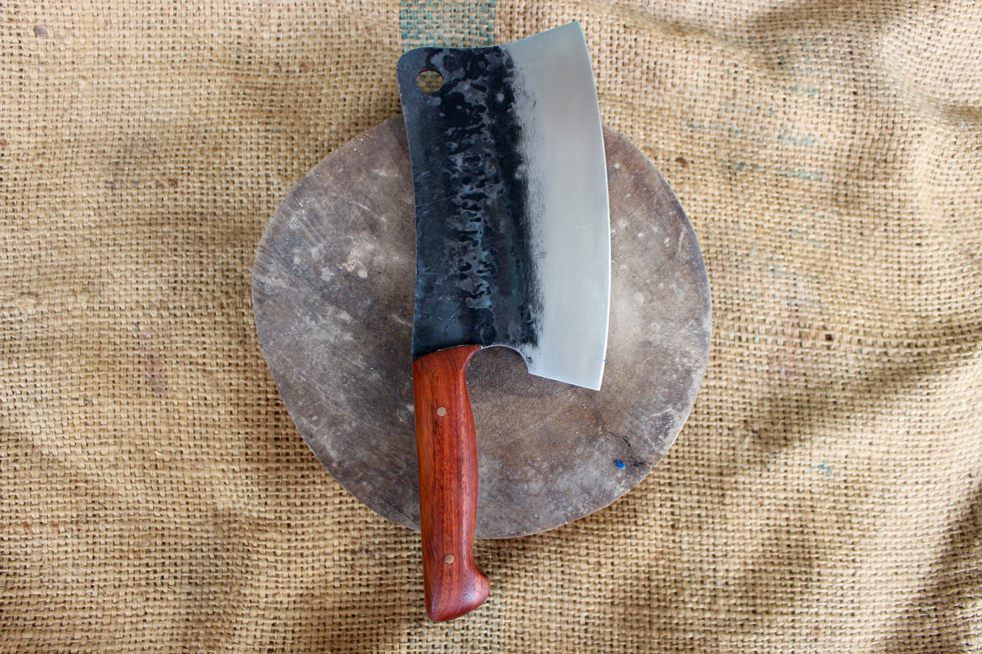 Bushcraft Field Cleaver Hand Forged Knives - Blacksmith Handmade Axes, Siam Blades Old Block Blades