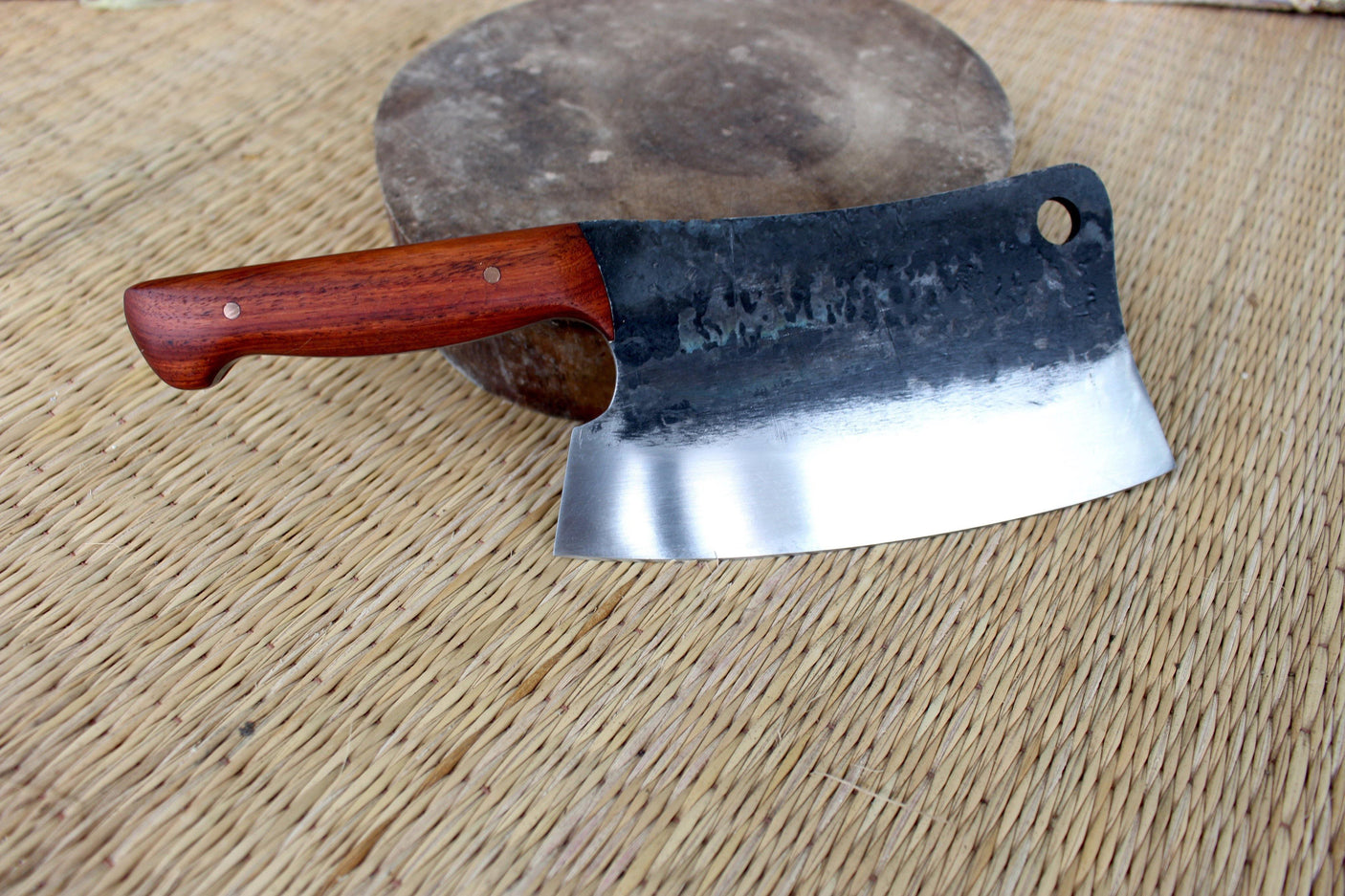 Bushcraft Field Cleaver Hand Forged Knives - Blacksmith Handmade Axes, Siam Blades Old Block Blades