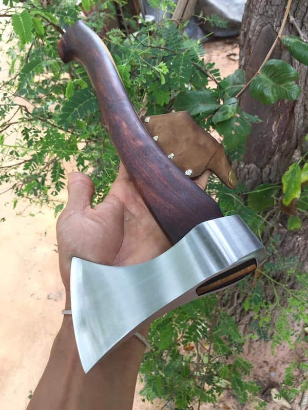 "Thailand Designed" Jungle Axe Hand Forged Knives - Blacksmith Handmade Axes, Siam Blades  Old Block Blades 
