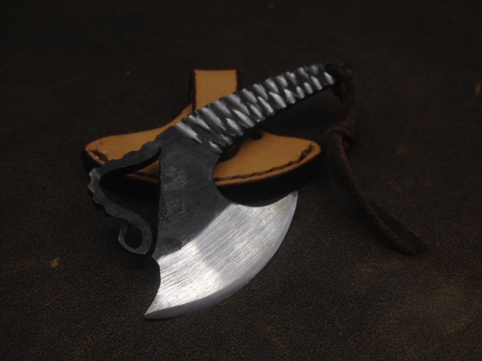 Mini Axe, EDC Axe, Mini Hatchet, Pocket Axe, Mini Cleaver, Neck Knife Neck Axe, EDC Cleaver, Herb Chopper, Weed Grinder, Cool Groomsmen Gift Hand Forged Knives - Blacksmith Handmade Axes, Siam Blades Old Block Blades
