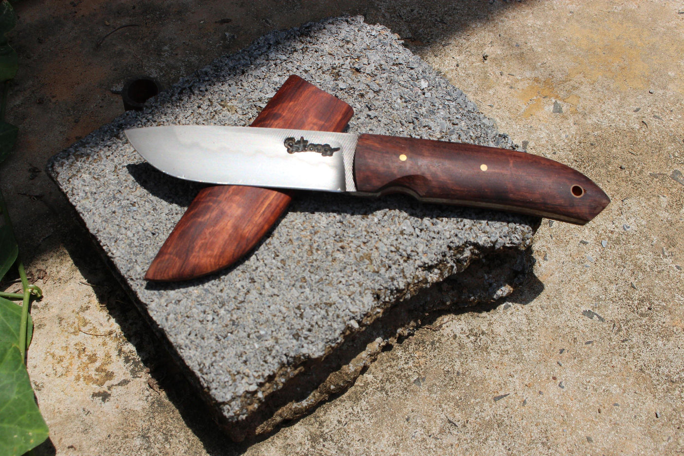 Thai Camping Knife with Wood Sheath, Handmade Knives, Old Vintage Knives, Pocket Knives, Hand Forged Knife, Custom Knives, EDC Knives, Gear Hand Forged Knives - Blacksmith Handmade Axes, Siam Blades Old Block Blades