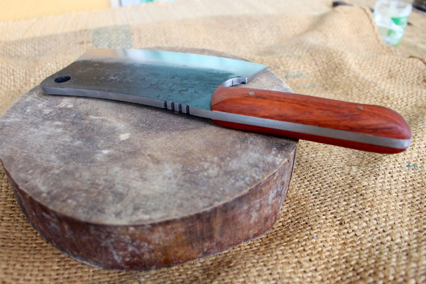 Bushcraft Field Cleaver Hand Forged Knives - Blacksmith Handmade Axes, Siam Blades Old Block Blades