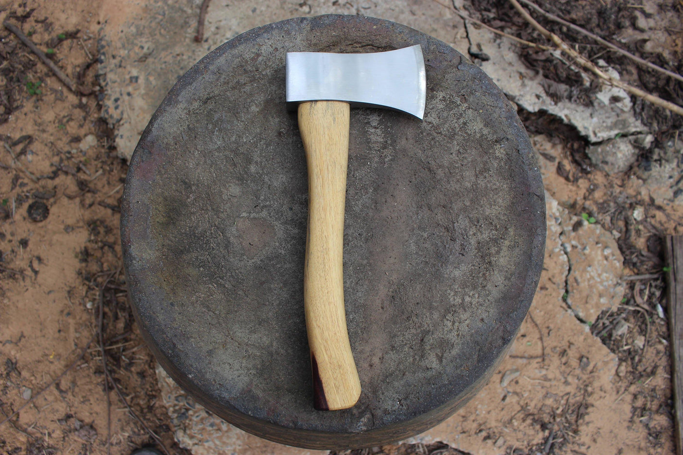 Hand Forged League Throwing Axe Hand Forged Knives - Blacksmith Handmade Axes, Siam Blades Old Block Blades