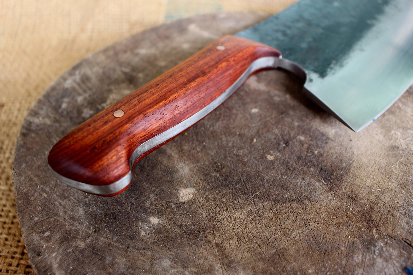 Bushcraft Field Cleaver Hand Forged Knives - Blacksmith Handmade Axes, Siam Blades Old Block Blades