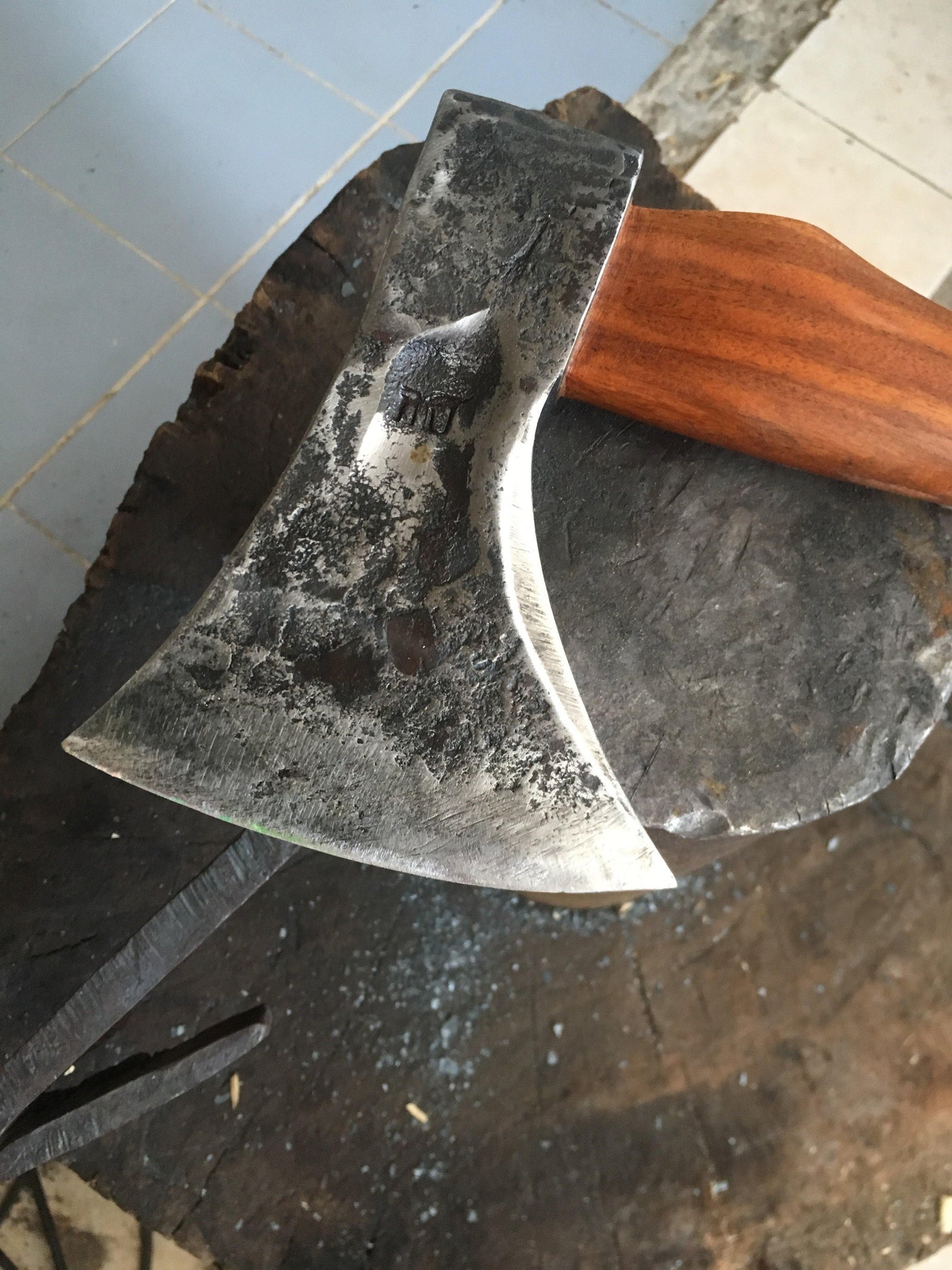 WATL64 League Axe Hand Forged Knives - Blacksmith Handmade Axes, Siam Blades Old Block Blades