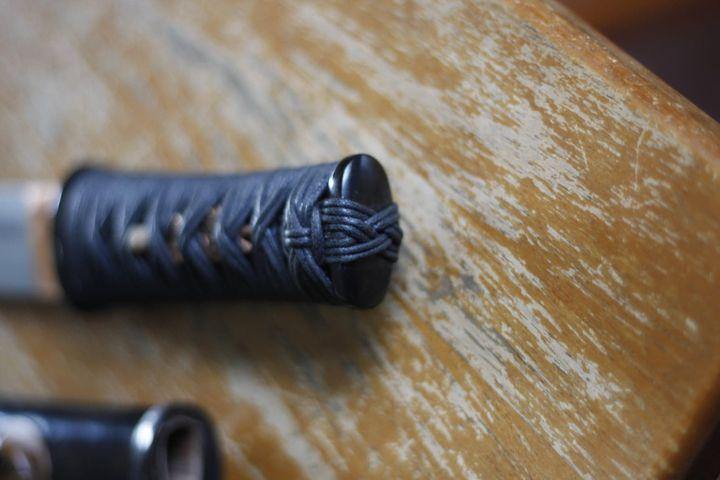 Japanese Black Tanto with Hamon - Siam Blades