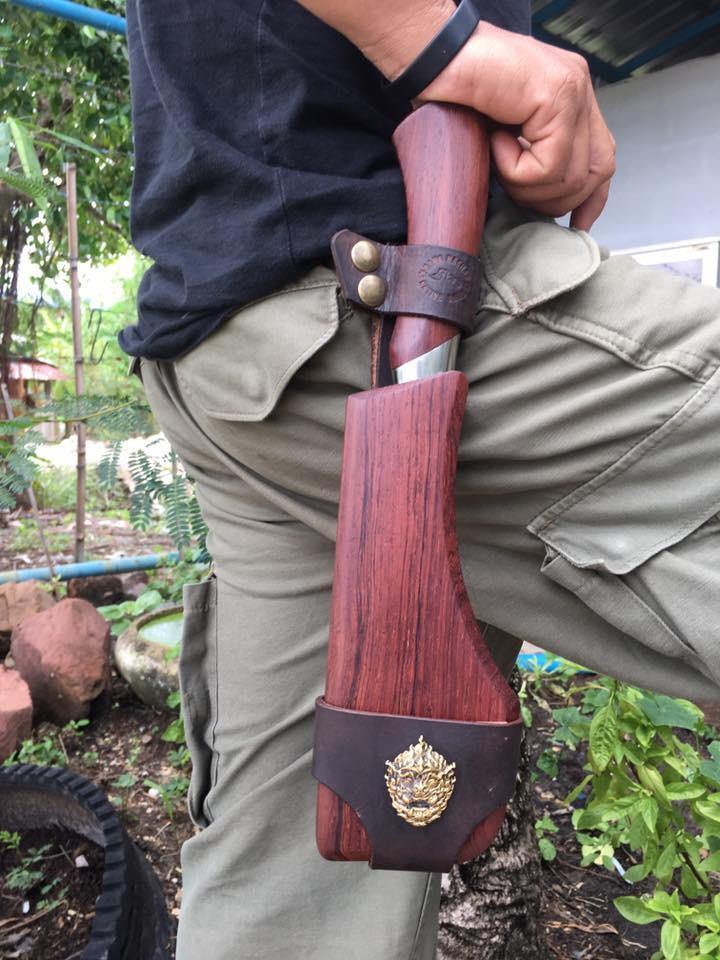 Engraved Thai Rounded Spine blade Hand Forged Knives - Blacksmith Handmade Axes, Siam Blades  Old Block Blades 