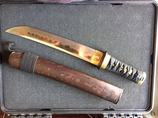 Japanese Shobu Tanto Hand Forged Knives - Blacksmith Handmade Axes, Siam Blades  Old Block Blades 