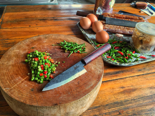 Handmade Chef Knives Hand Forged Knives - Blacksmith Handmade Axes, Siam Blades  Old Block Blades 