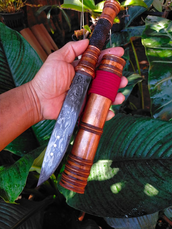 Damascus Thai Krabi Krabong Knife