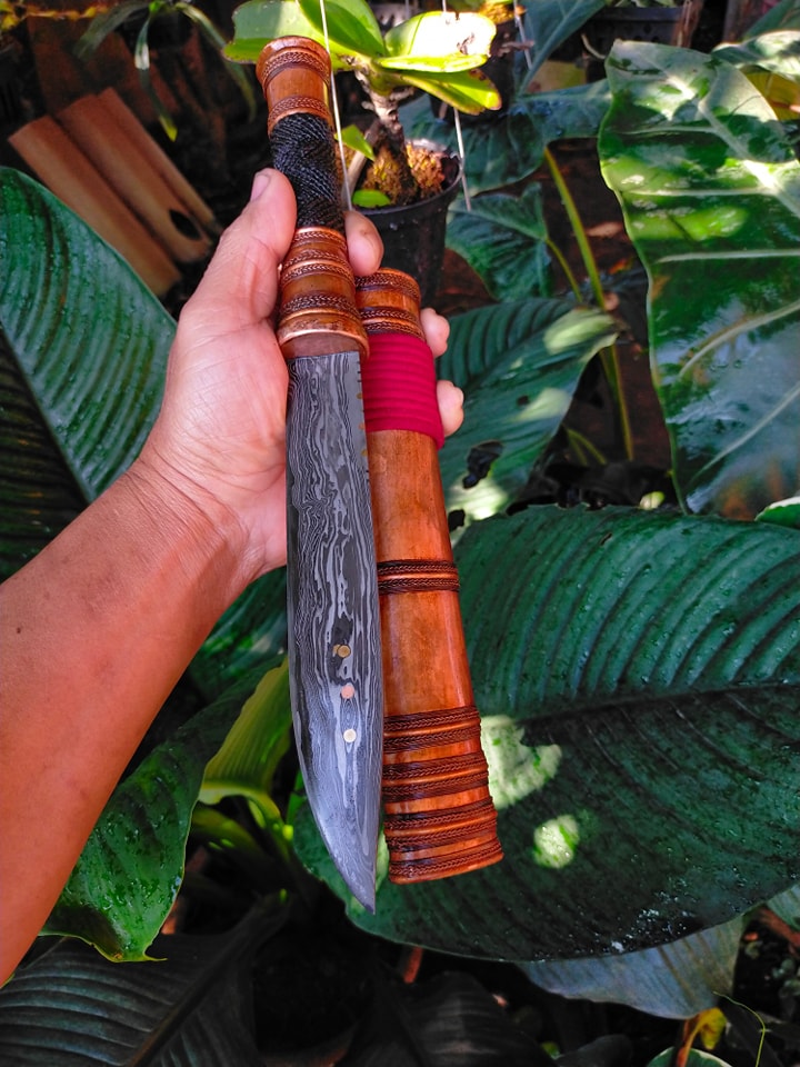Damascus Thai Krabi Krabong Knife