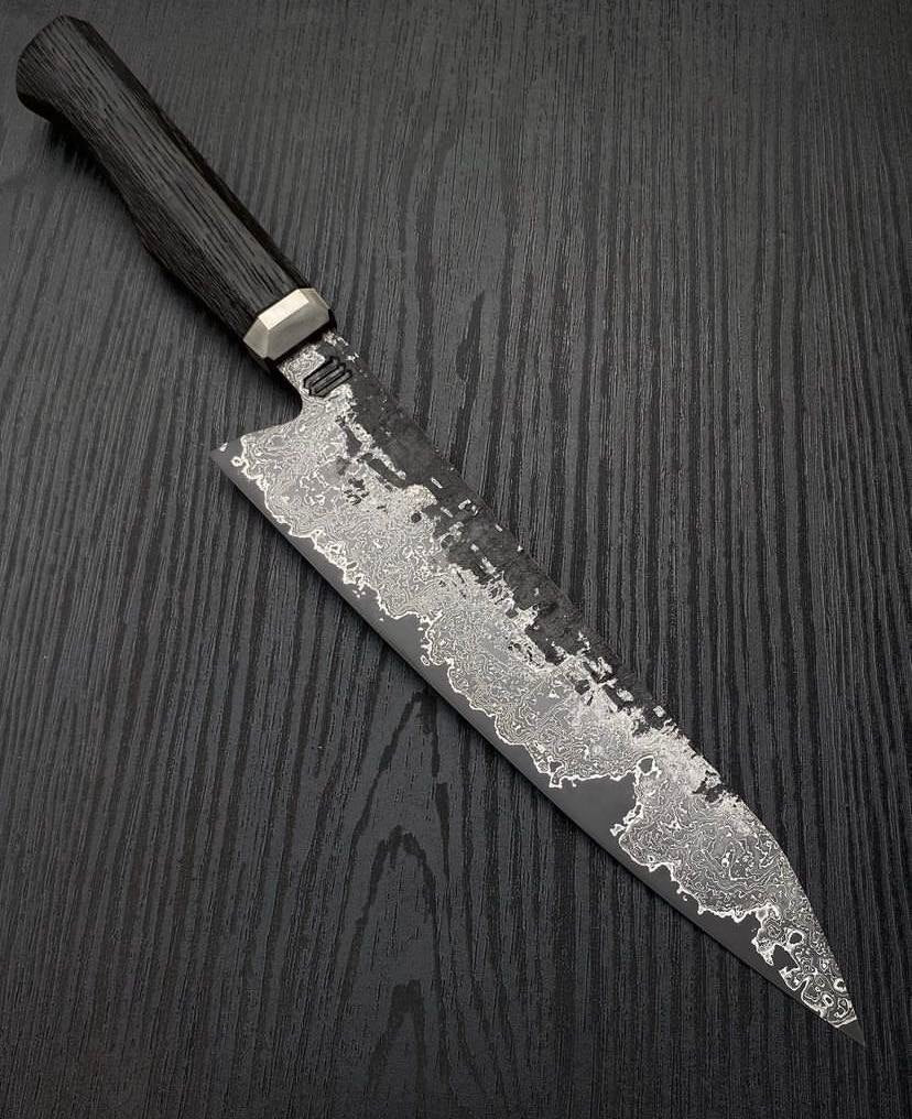 Wanchana San Mai Bunka Chef Knife with Titanium