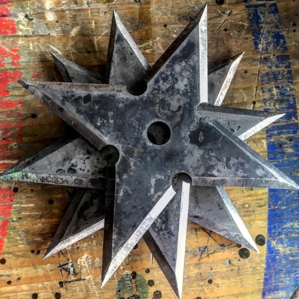 Shuriken Throwing Stars Hand Forged Knives - Blacksmith Handmade Axes, Siam Blades  Old Block Blades 