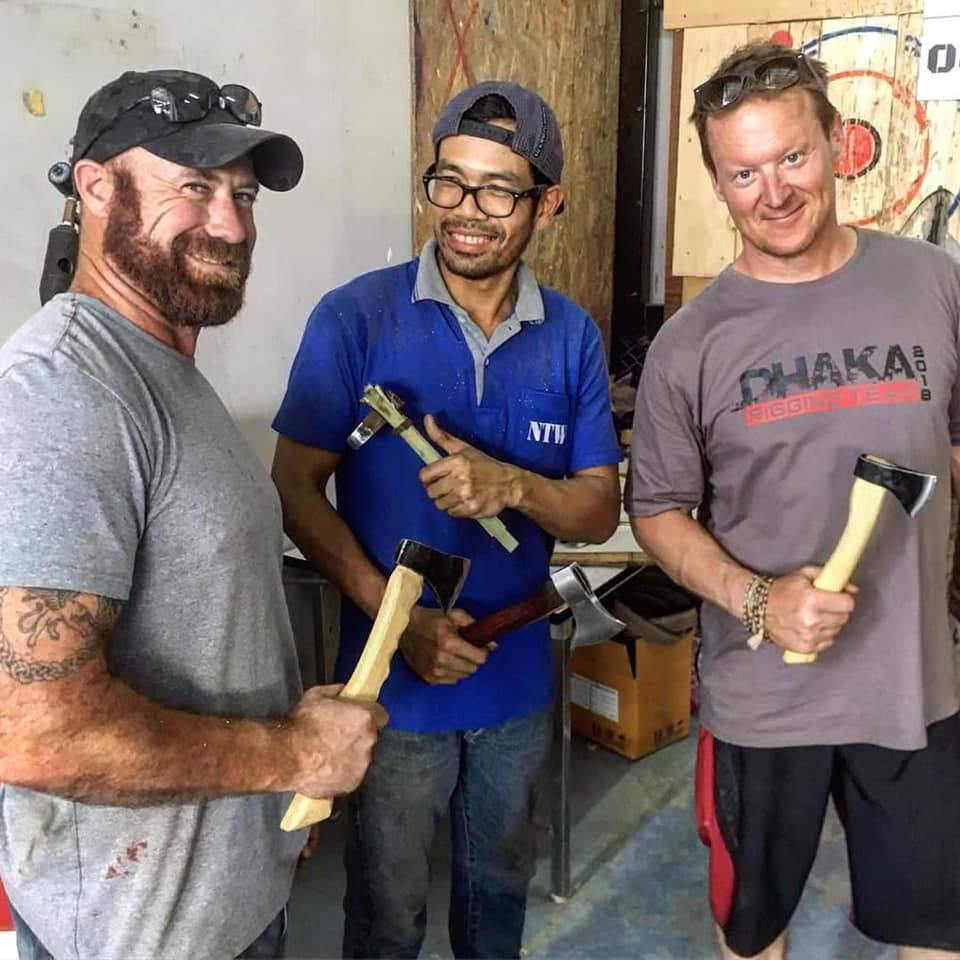 Forge An Axe: Bangkok Axe Making Class Hand Forged Knives - Blacksmith Handmade Axes, Siam Blades  Old Block Blades 