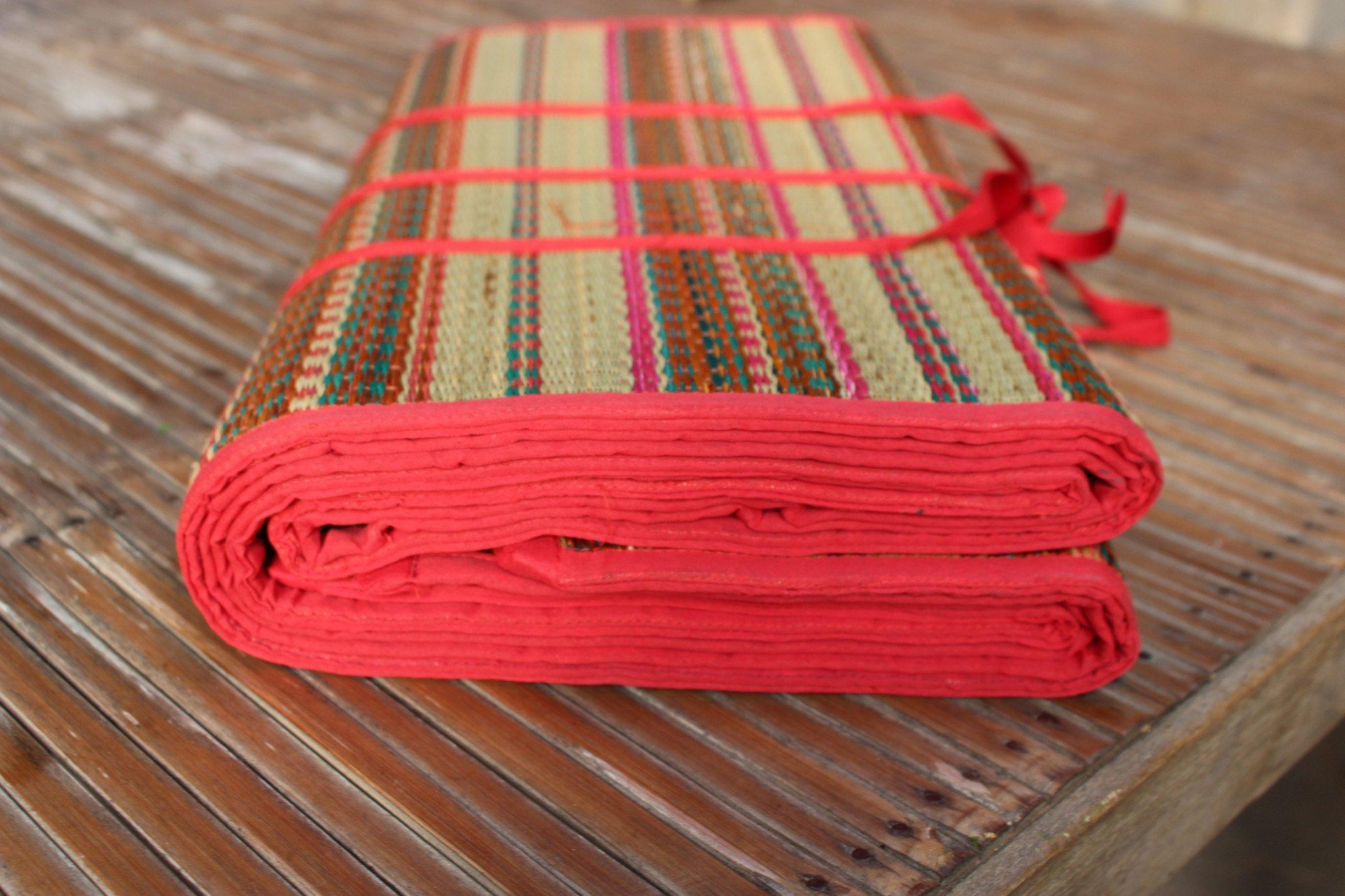Handmade Thai Rattan Reed Mat Made in Thailand, Thai Yoga Beach Mats