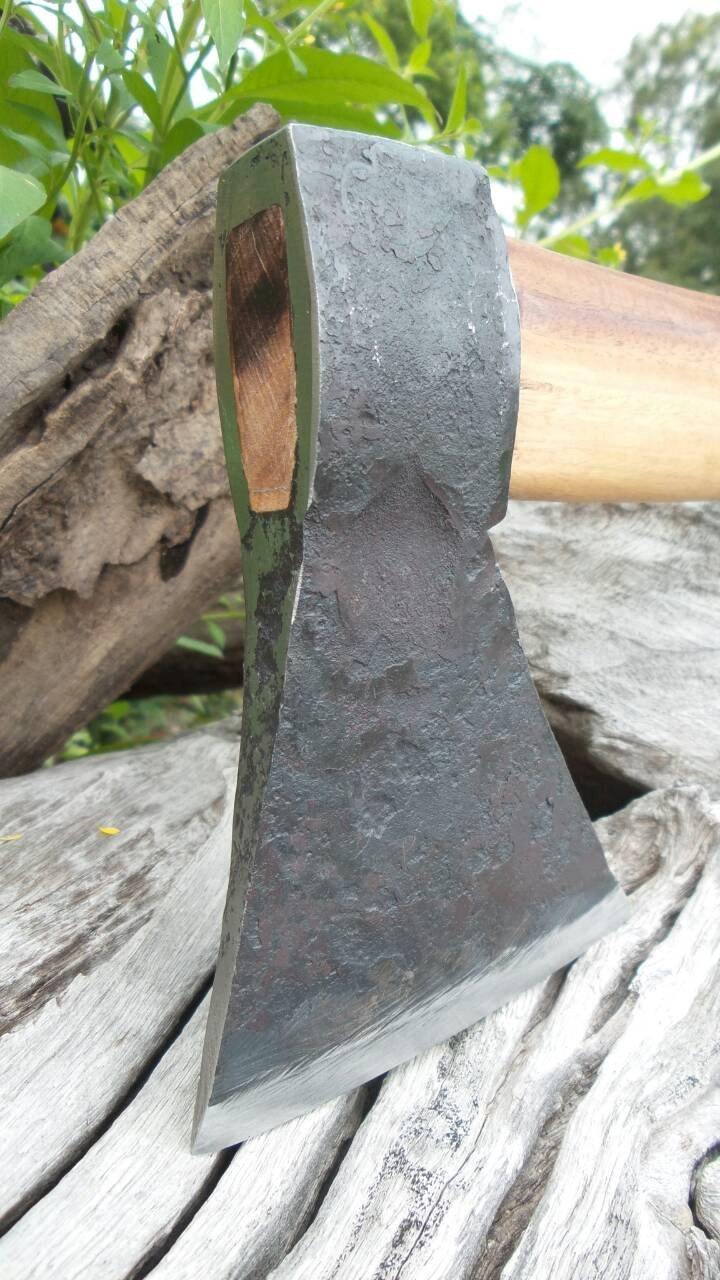 Bushcraft Camp Hatchet Hand Forged Knives - Blacksmith Handmade Axes, Siam Blades  Old Block Blades 