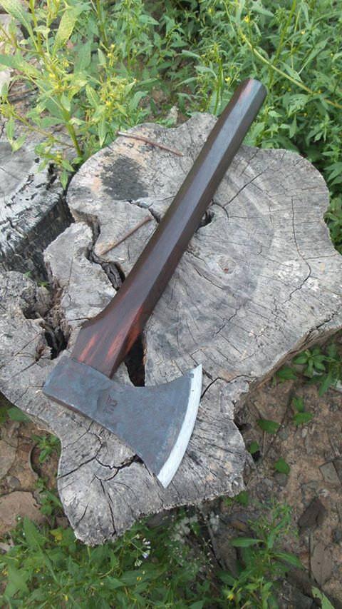 Thai 3/4 Axe Hand Forged Knives - Blacksmith Handmade Axes, Siam Blades  Old Block Blades 