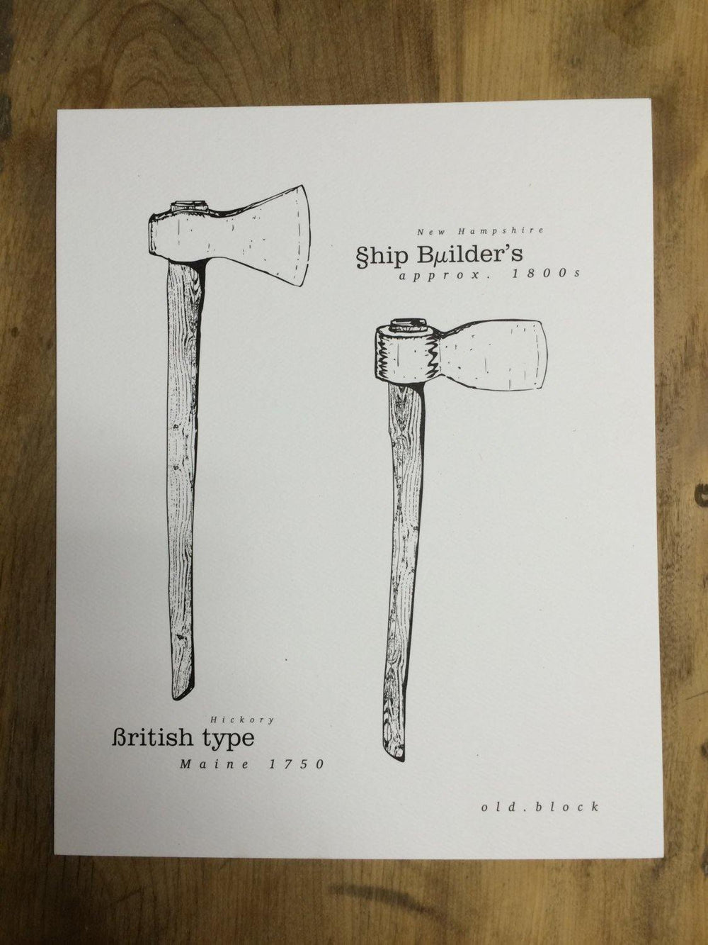 Old Axe Illustrations Hand Forged Knives - Blacksmith Handmade Axes, Siam Blades  Old Block Blades 