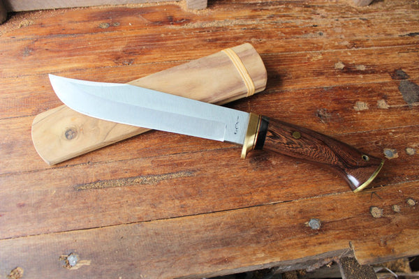 Traditional Bowie Knife, Bowie Hunting Knife, Large Bowie Knife - Handmade Camping Knives, Classic Bowie Knives, Hand Forged Bowie Knife EDC Hand Forged Knives - Blacksmith Handmade Axes, Siam Blades  Old Block Blades 