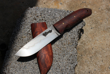 Thai Camping Knife with Wood Sheath, Handmade Knives, Old Vintage Knives, Pocket Knives, Hand Forged Knife, Custom Knives, EDC Knives, Gear Hand Forged Knives - Blacksmith Handmade Axes, Siam Blades  Old Block Blades 