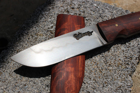 Thai Camping Knife with Wood Sheath, Handmade Knives, Old Vintage Knives, Pocket Knives, Hand Forged Knife, Custom Knives, EDC Knives, Gear Hand Forged Knives - Blacksmith Handmade Axes, Siam Blades  Old Block Blades 