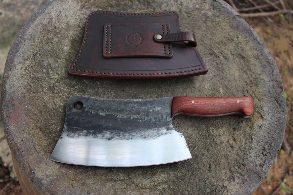 Bushcraft Field Cleaver Hand Forged Knives - Blacksmith Handmade Axes, Siam Blades  Old Block Blades 
