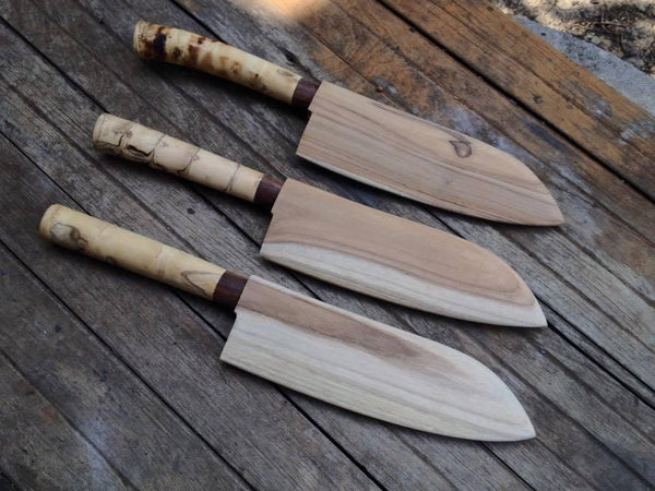 Thai Bamboo Chef Knife, Wedding Gift, Unique Gifts for Wedding, Wedding Knife, Handmade Chefs Knife, Chef Gyuto Knives, Wedding Cake Server Hand Forged Knives - Blacksmith Handmade Axes, Siam Blades  Old Block Blades 