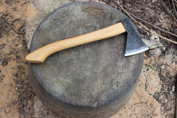 Bushcraft Camp Hatchet Hand Forged Knives - Blacksmith Handmade Axes, Siam Blades  Old Block Blades 