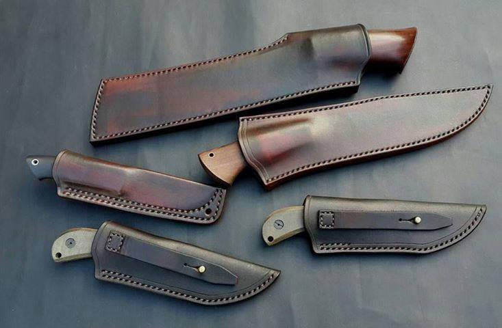 13 Long Custom Handmade Leather Sheath for 8 A 9 Blade Chef Knife at MechanicSurplus.com