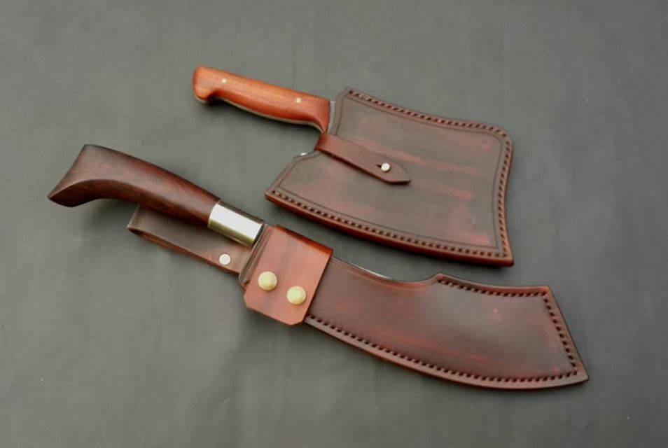 Handmade Leather Knife Sheath, Hand Sewn Thick Sheaths, Cow Leather Goods, Leather Craft Sheaths for Knives, Axe Sheaths & Holsters, Sheath Hand Forged Knives - Blacksmith Handmade Axes, Siam Blades  Old Block Blades 