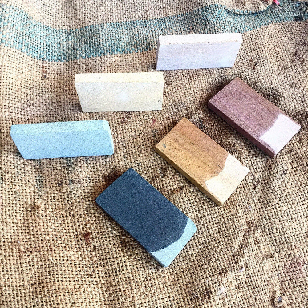 Natural Sharpening Whetstones, Binsui Whetstones, Unique Business Cards, Thai Sharpening Wetstones, High Grit Axe Puck, Axe Sharp Stone EDC Hand Forged Knives - Blacksmith Handmade Axes, Siam Blades  Old Block Blades 