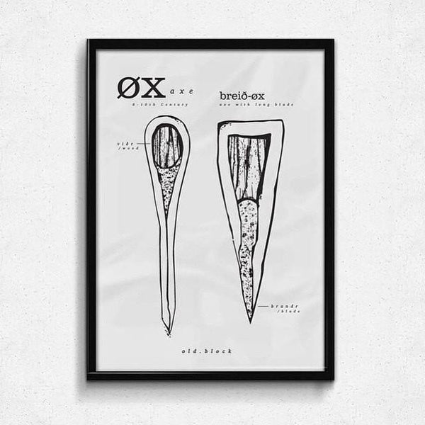 Old Axe Illustrations Hand Forged Knives - Blacksmith Handmade Axes, Siam Blades  Old Block Blades 
